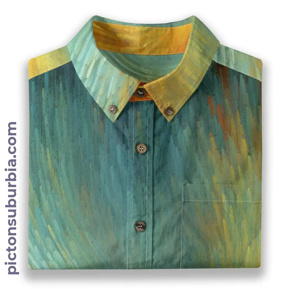 All-Over Print Men’s Breathable Shirt|140GSM Slub Cotton