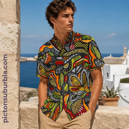 All-Over Print Men’s Breathable Shirt|140GSM Slub Cotton