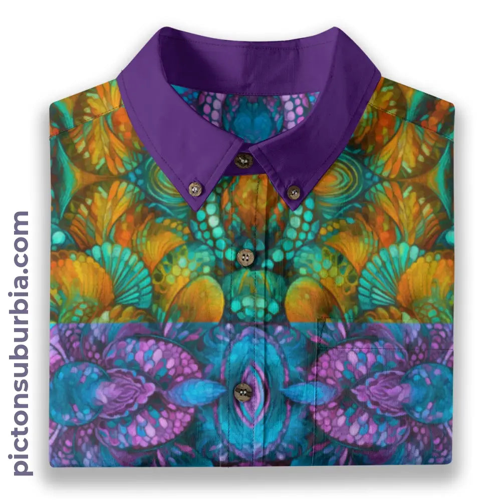 All-Over Print Men’s Breathable Shirt|140GSM Slub Cotton
