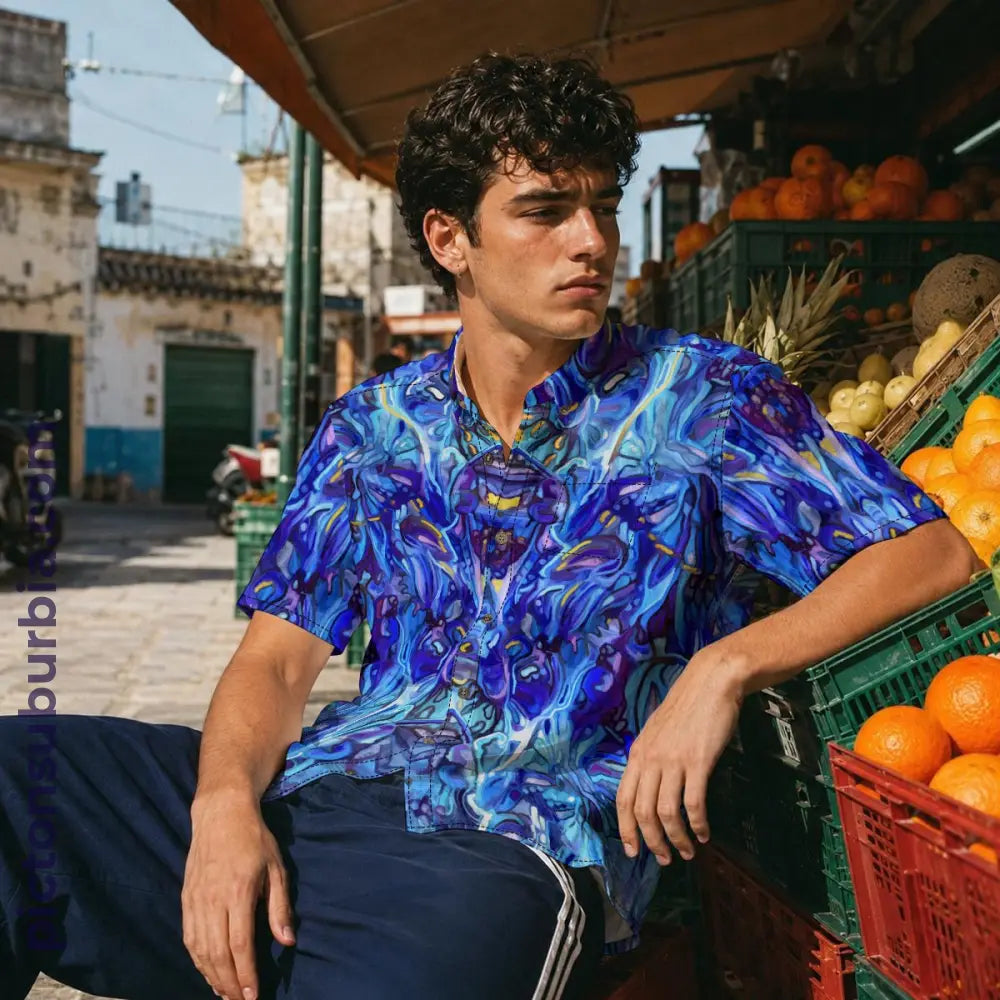 All-Over Print Men’s Breathable Shirt|140GSM Slub Cotton