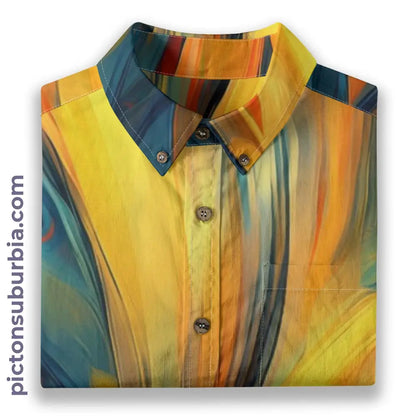 All-Over Print Men’s Breathable Shirt|140GSM Slub Cotton