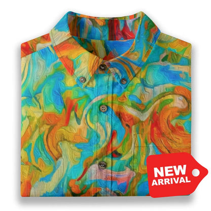 All-Over Print Men’s Breathable Shirt|140GSM Slub Cotton