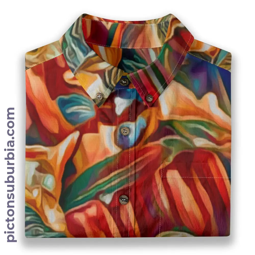 All-Over Print Men’s Breathable Shirt|140GSM Slub Cotton