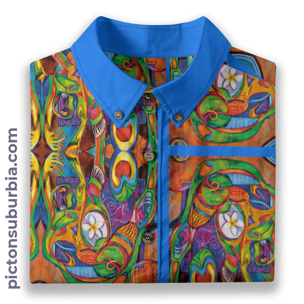 All-Over Print Men’s Breathable Shirt|140GSM Slub Cotton