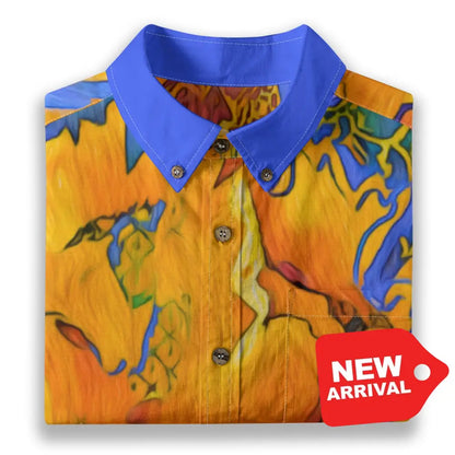 All-Over Print Men’s Breathable Shirt|140GSM Slub Cotton