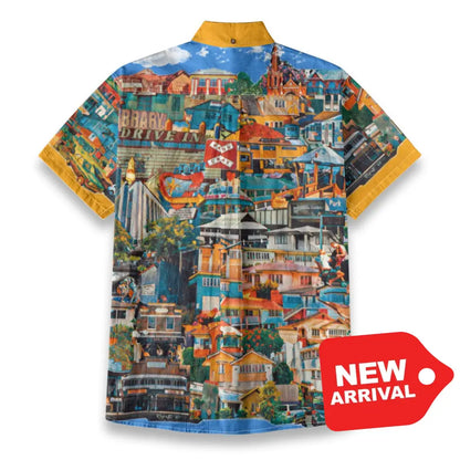 All-Over Print Men’s Breathable Shirt|140GSM Slub Cotton