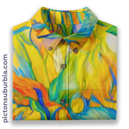 All-Over Print Men’s Breathable Shirt|140GSM Slub Cotton