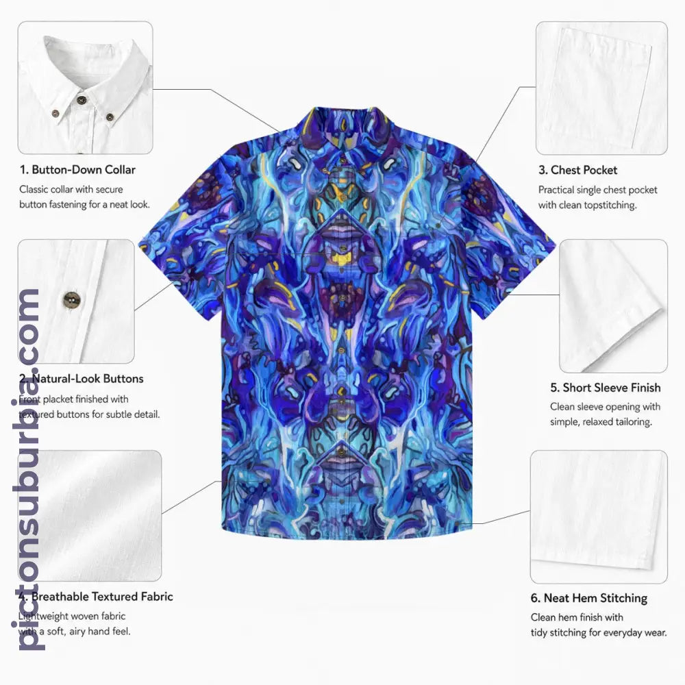 All-Over Print Men’s Breathable Shirt|140GSM Slub Cotton