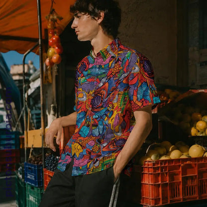 All-Over Print Men’s Breathable Shirt|140GSM Slub Cotton
