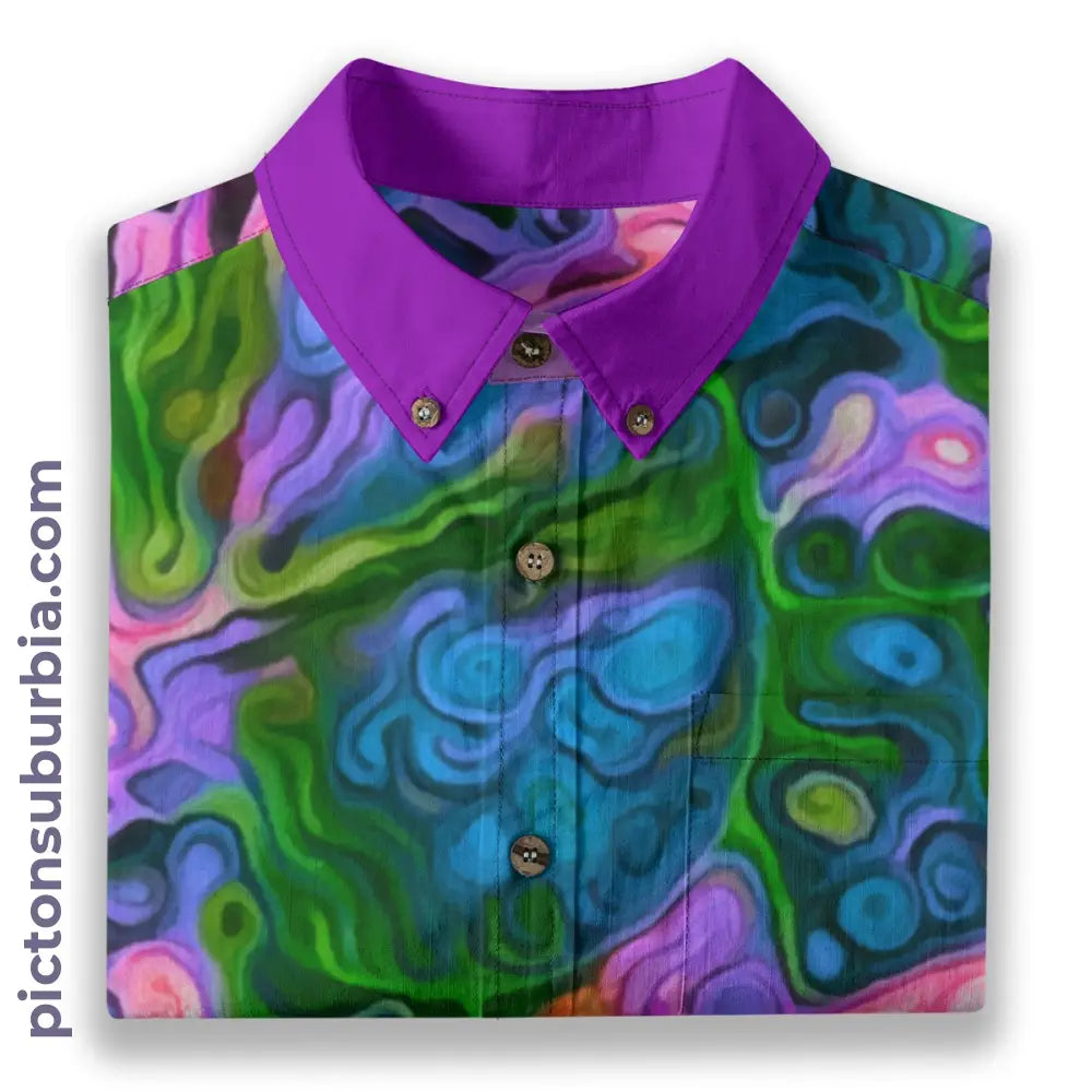 All-Over Print Men’s Breathable Shirt|140GSM Slub Cotton