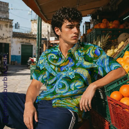 All-Over Print Men’s Breathable Shirt|140GSM Slub Cotton