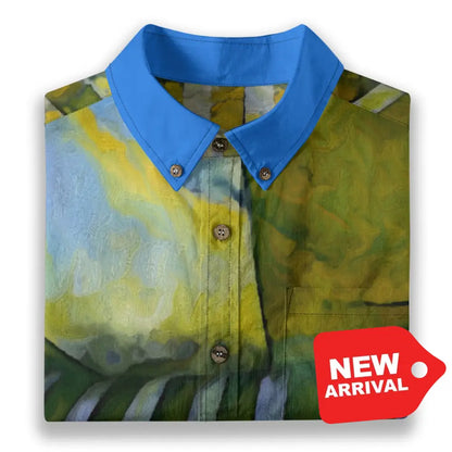 All-Over Print Men’s Breathable Shirt|140GSM Slub Cotton