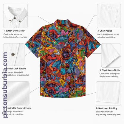 All-Over Print Men’s Breathable Shirt|140GSM Slub Cotton