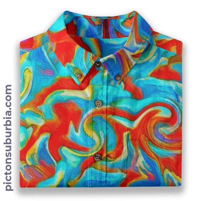 All-Over Print Men’s Breathable Shirt|140GSM Slub Cotton