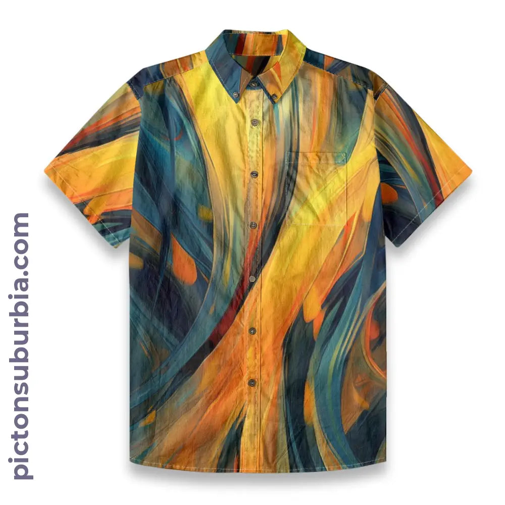 All-Over Print Men’s Breathable Shirt|140GSM Slub Cotton