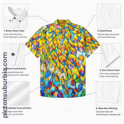 All-Over Print Men’s Breathable Shirt|140GSM Slub Cotton