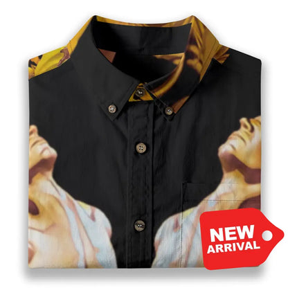 All-Over Print Men’s Breathable Shirt|140GSM Slub Cotton