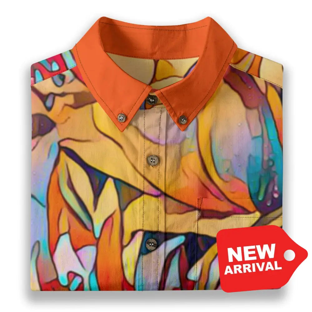 All-Over Print Men’s Breathable Shirt|140GSM Slub Cotton