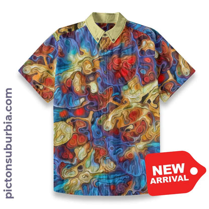 All-Over Print Men’s Breathable Shirt|140GSM Slub Cotton