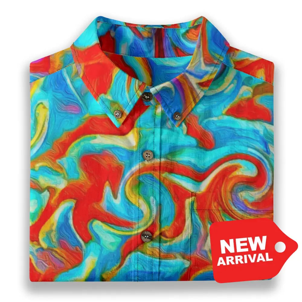 All-Over Print Men’s Breathable Shirt|140GSM Slub Cotton