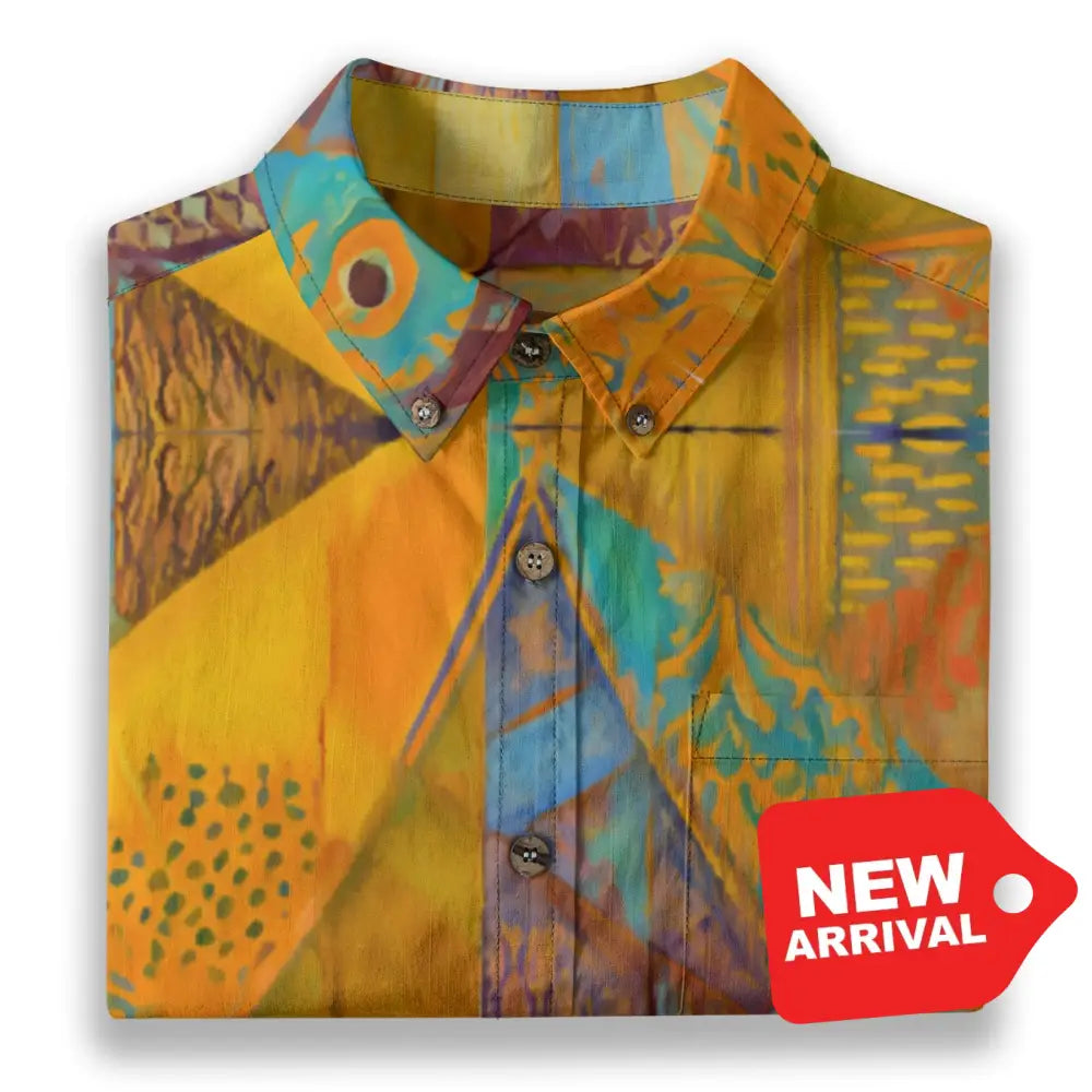 All-Over Print Men’s Breathable Shirt|140GSM Slub Cotton