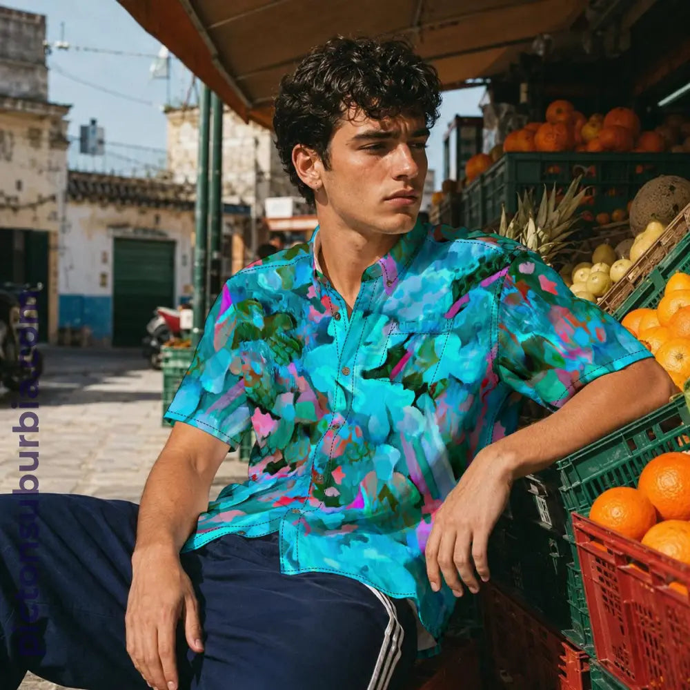 All-Over Print Men’s Breathable Shirt|140GSM Slub Cotton