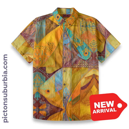 All-Over Print Men’s Breathable Shirt|140GSM Slub Cotton
