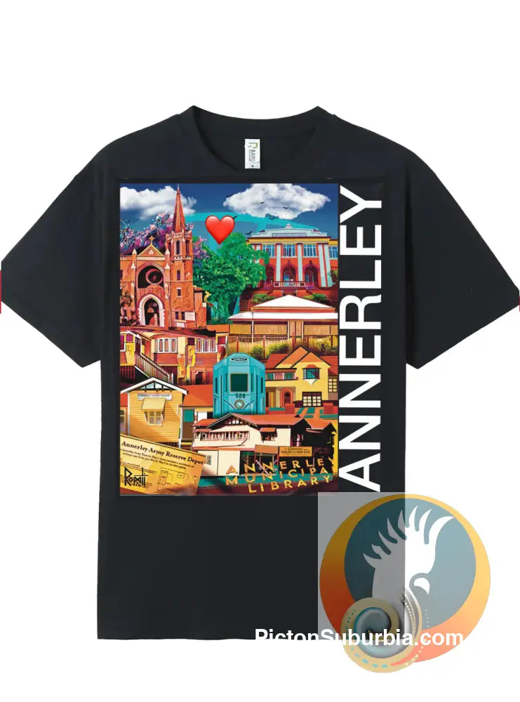 Annerley Black Suburban Tee - S - Physical good