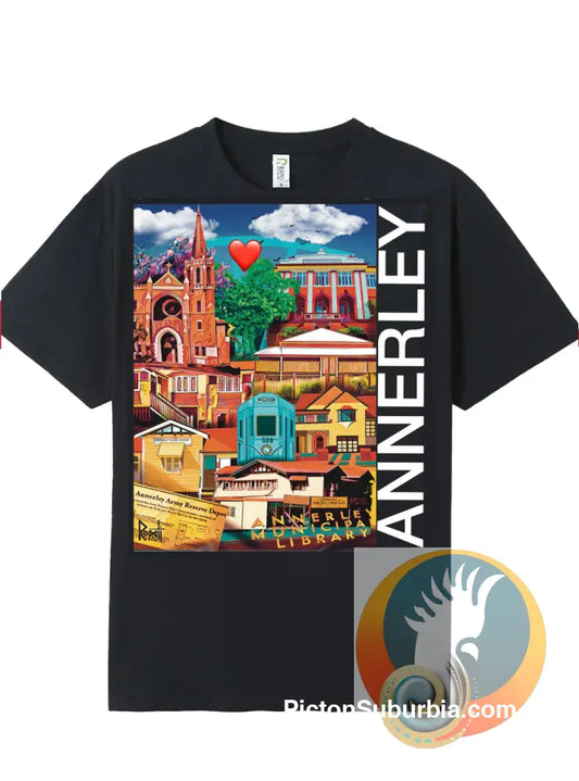 Annerley Black Suburban Tee - S - Physical good