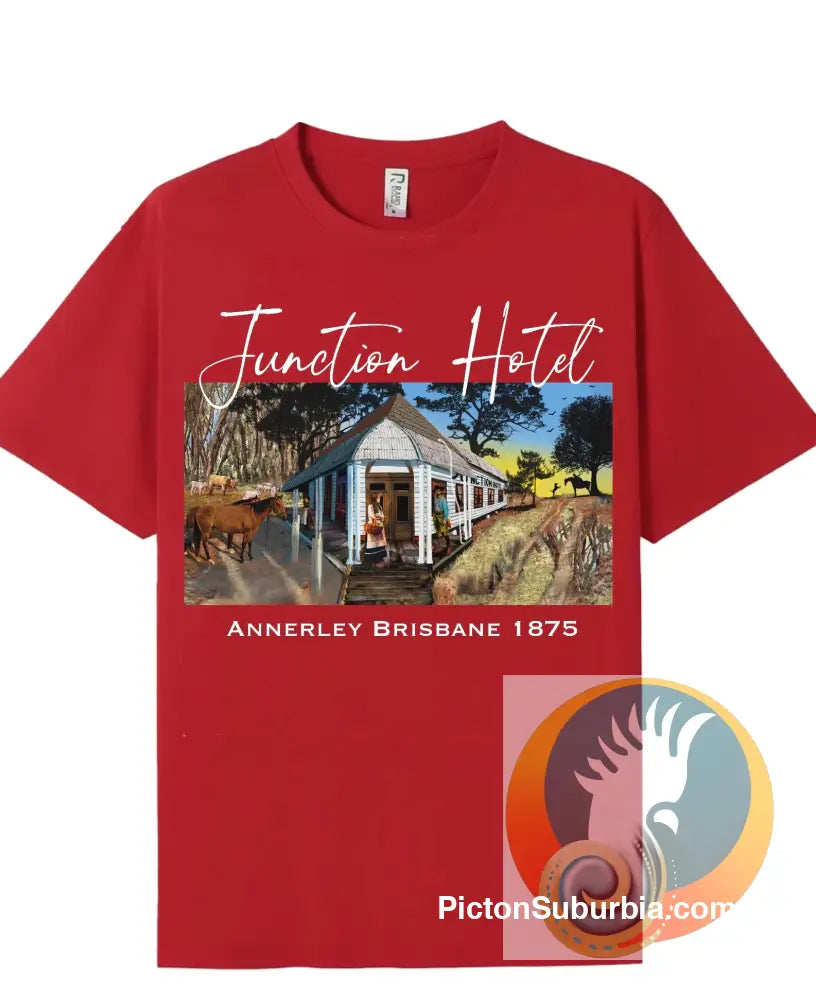 Annerley: Junction Hotel Tee - Red / S - T-shirt