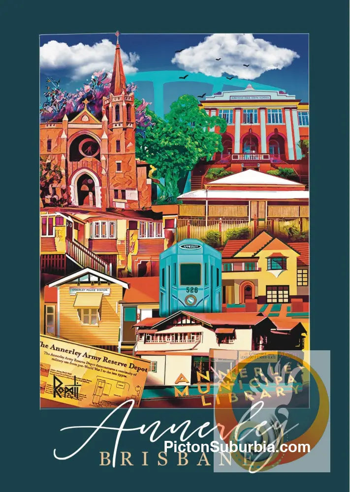 Annerley: Suburb Art Print (Version 2) - Physical good