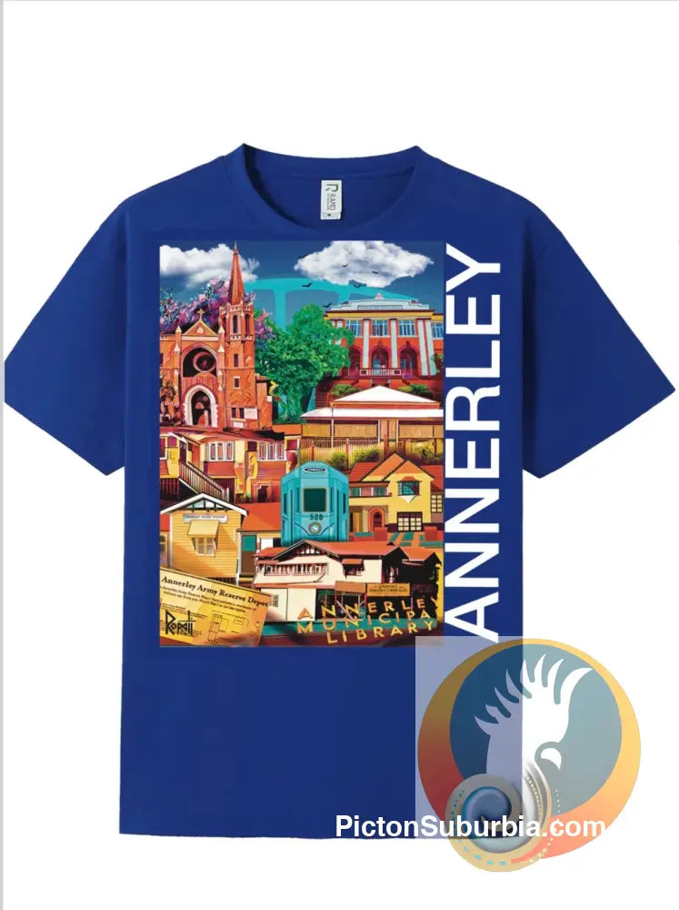 Annerley: Suburb Tee - Royal / S - T-shirt