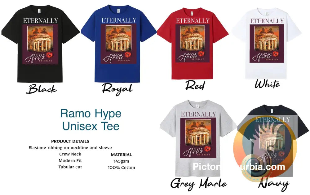ANZAC Square: Brisbane CBD -Tee - Black - T-shirt