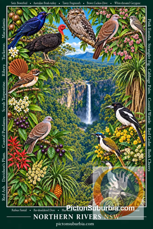 Australiana Tea Towel: Northern Rivers N.S.W - Cotton/Linen Blend - Tea Towel