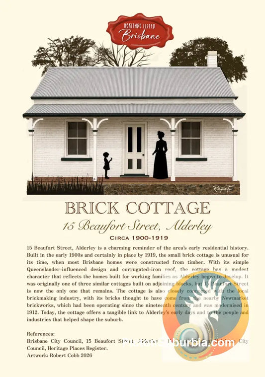 Brick Cottage Alderley Art Print