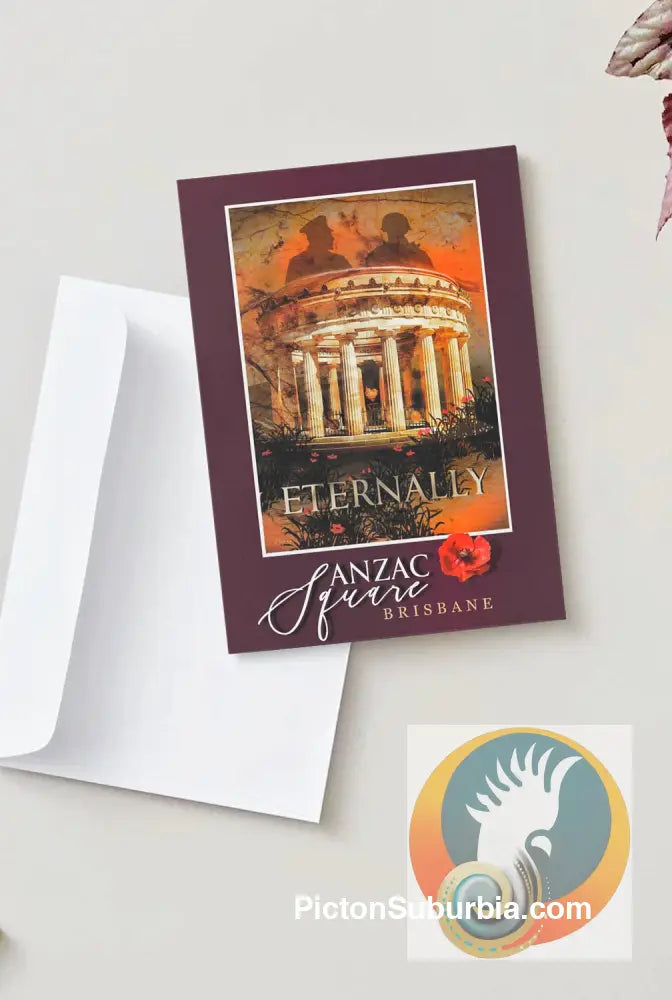 Brisbane CBD: ANZAC Square Greeting card Pack/ set of 5 - Physical good