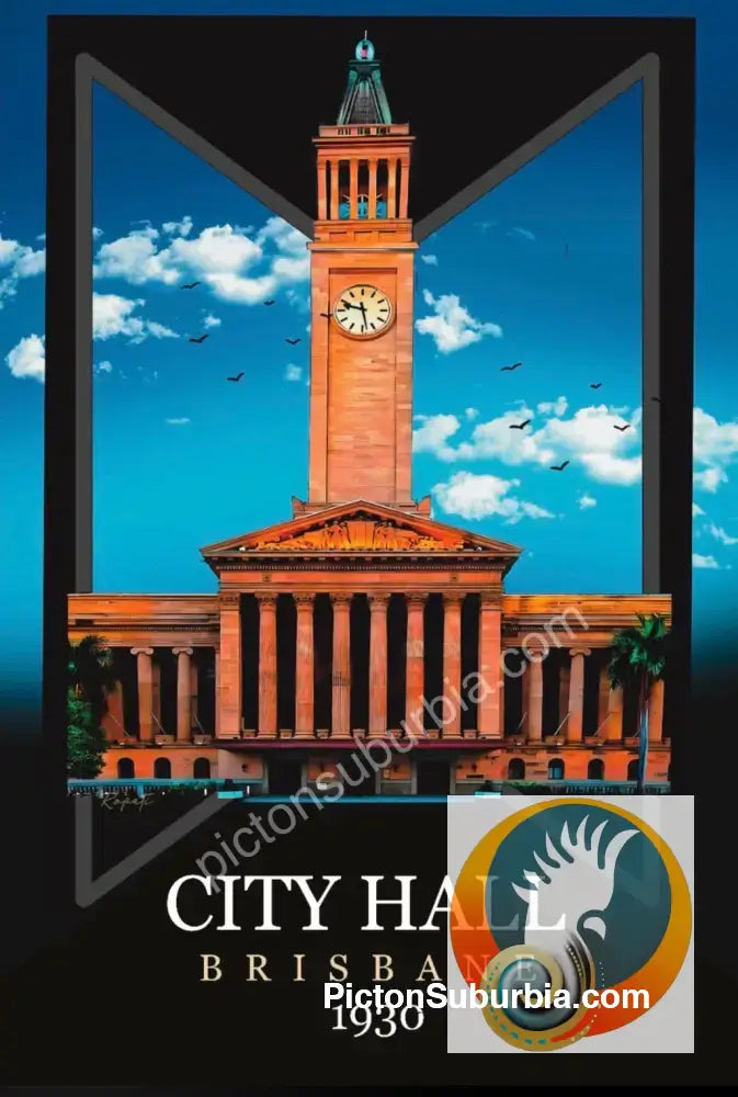 Brisbane CBD: City Hall Postcard Pack / A6 or A5 / Set of 5 - Physical good