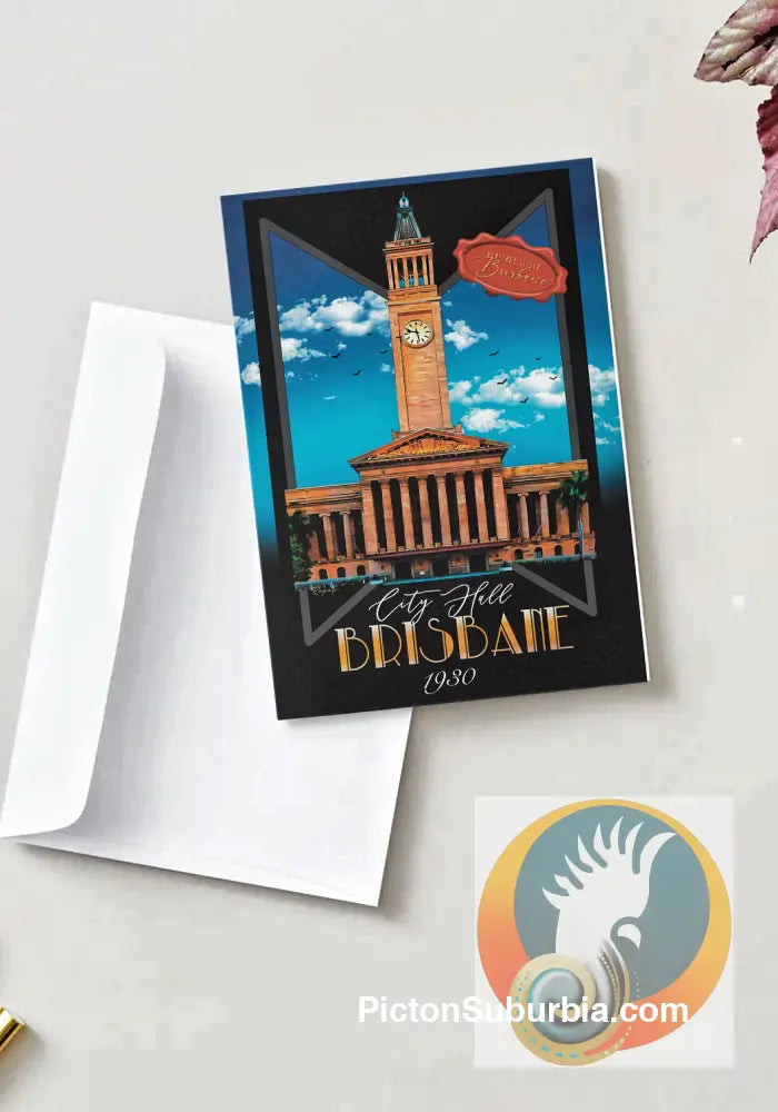 Brisbane CBD: City Hall - Greeting Card Pack / Set of 5 - Physical good