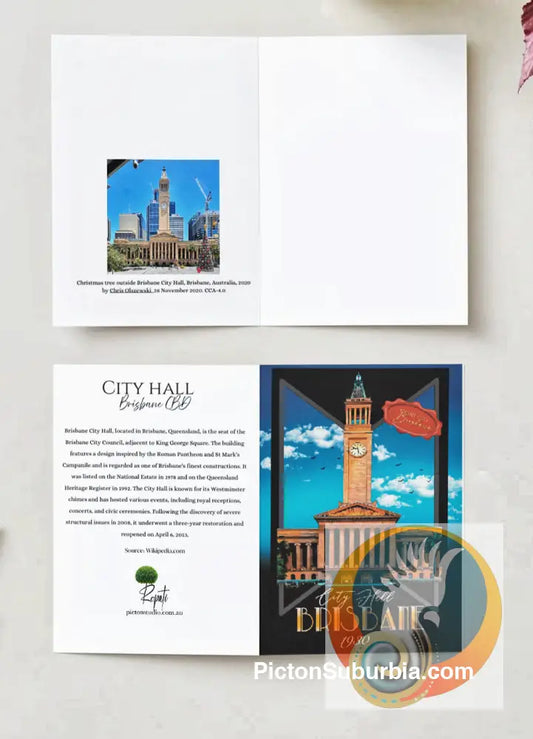 Brisbane CBD: City Hall - Greeting Card Pack / Set of 5 - Physical good