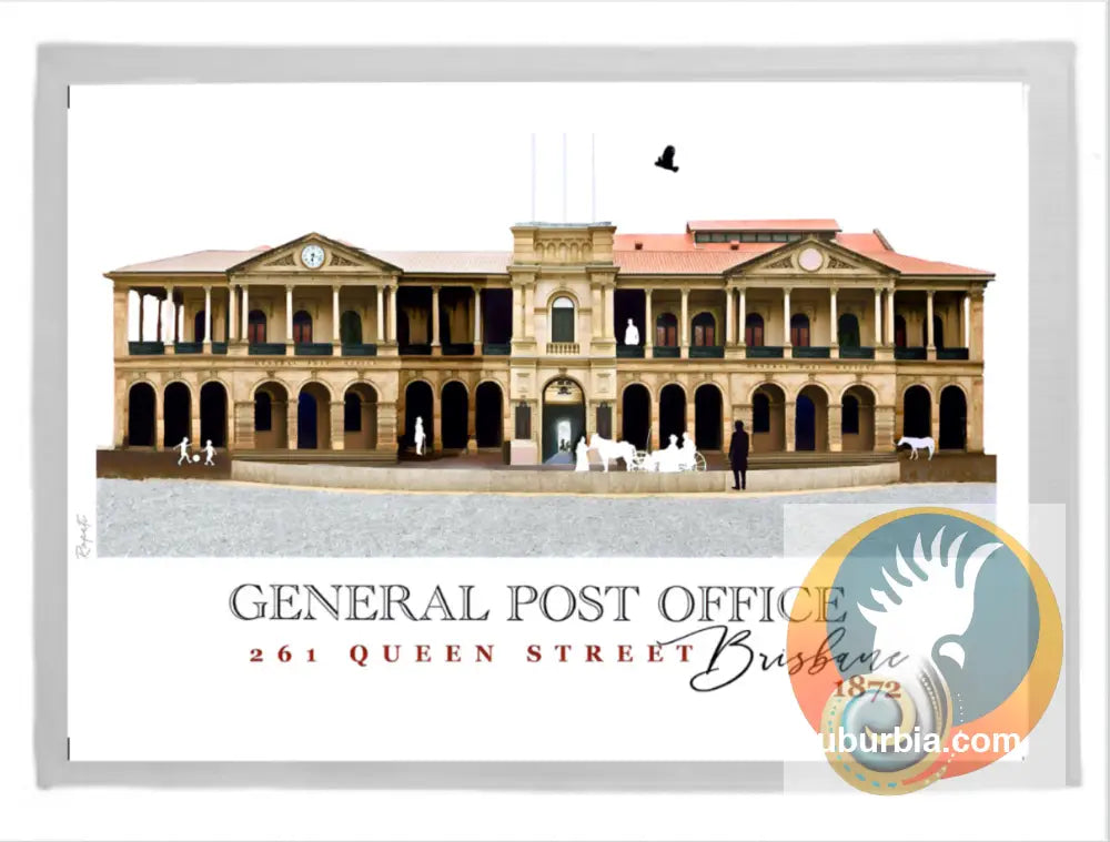 Brisbane CBD: GPO 261 Queen Street Tea Towel - Tea Towel