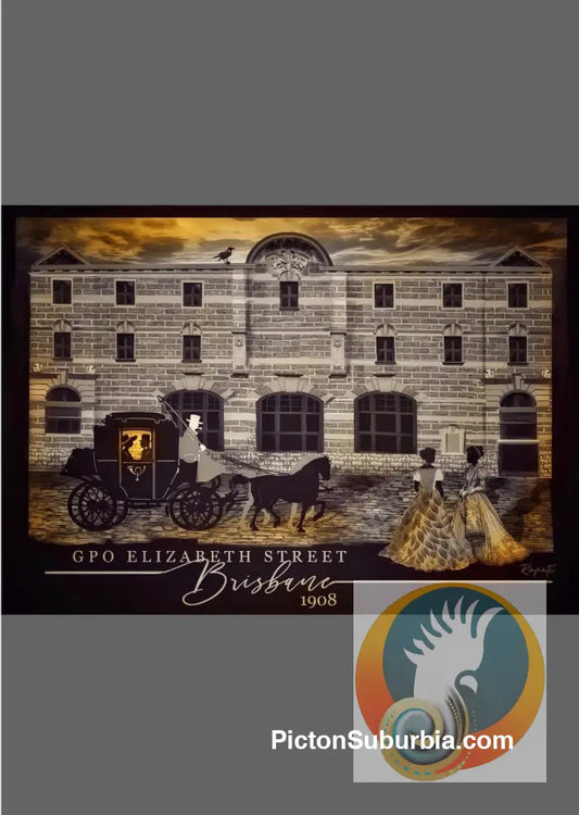 Brisbane CBD: GPO 267 Elizabeth St Art print - Physical good