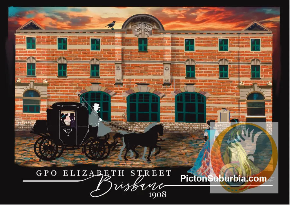 Brisbane CBD: GPO Elizabeth Street Tea Towel - Tea Towel