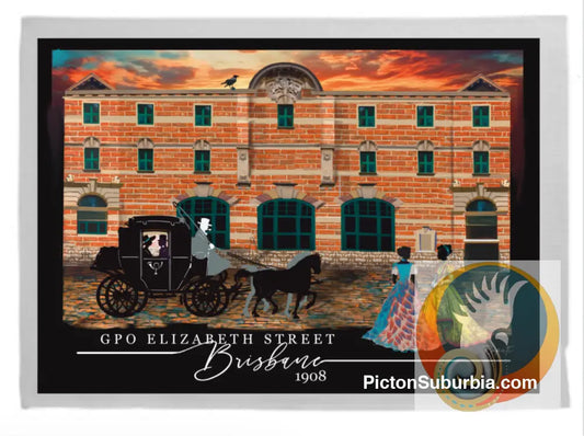 Brisbane CBD: GPO Elizabeth Street Tea Towel - Tea Towel