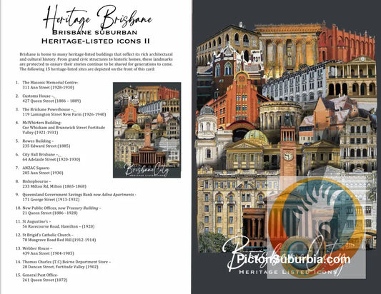 Brisbane CBD: Heritage Listed Sites of the CBD 2: Greeting Card - greeting Card