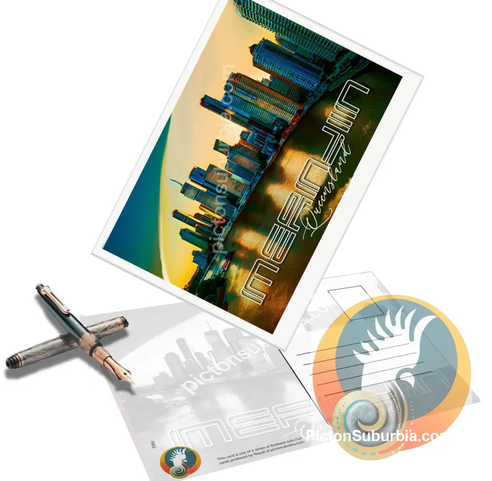 Brisbane CBD: Meanjin “Riverside Skyline” Postcard Pack / set of 5 - Physical good