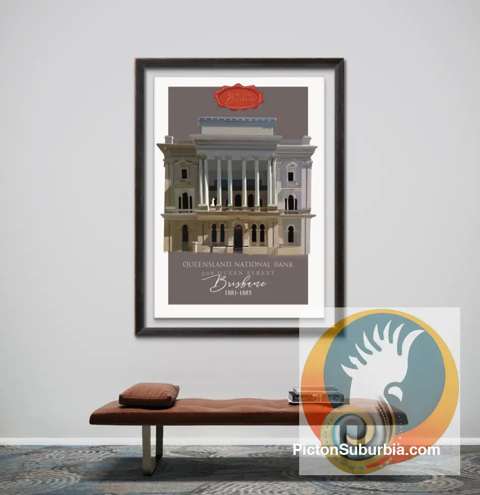 Brisbane CBD: Queensland National Bank 1881-1885. Art print - Physical good