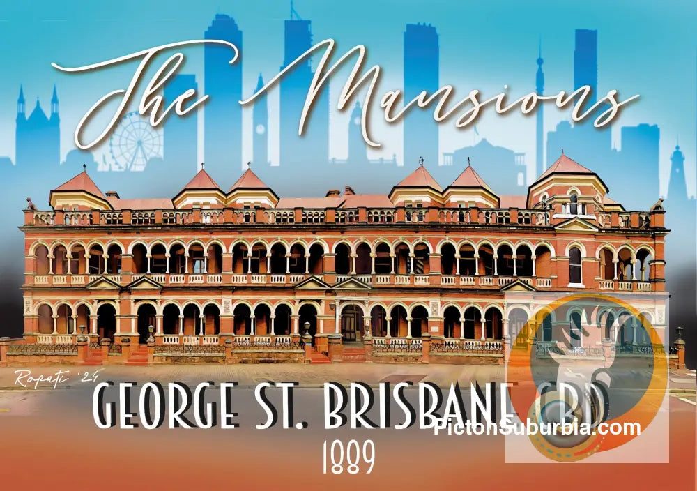 Brisbane CBD: The Mansions 1889 Art print - Physical good