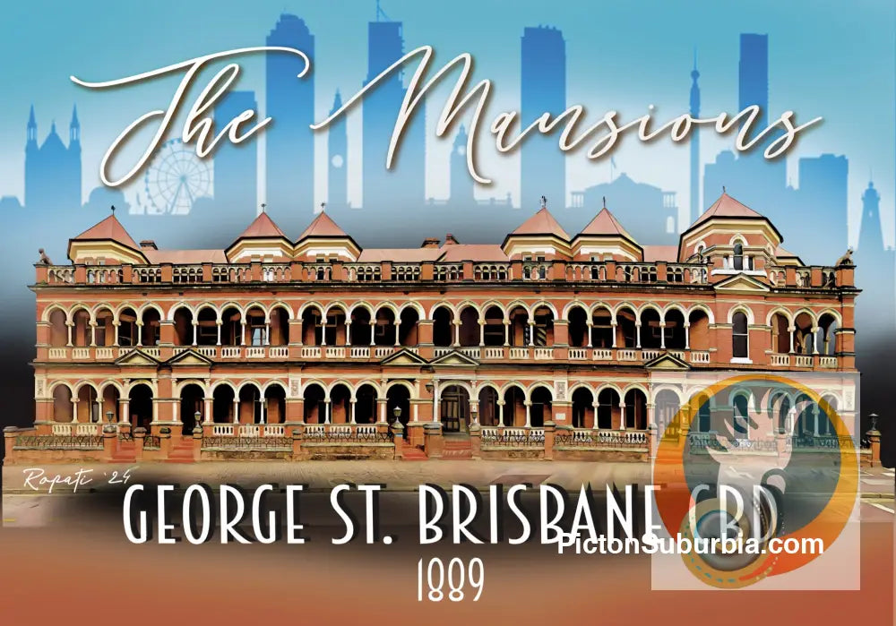 Brisbane CBD: The Mansions Tea Towel - Physical good