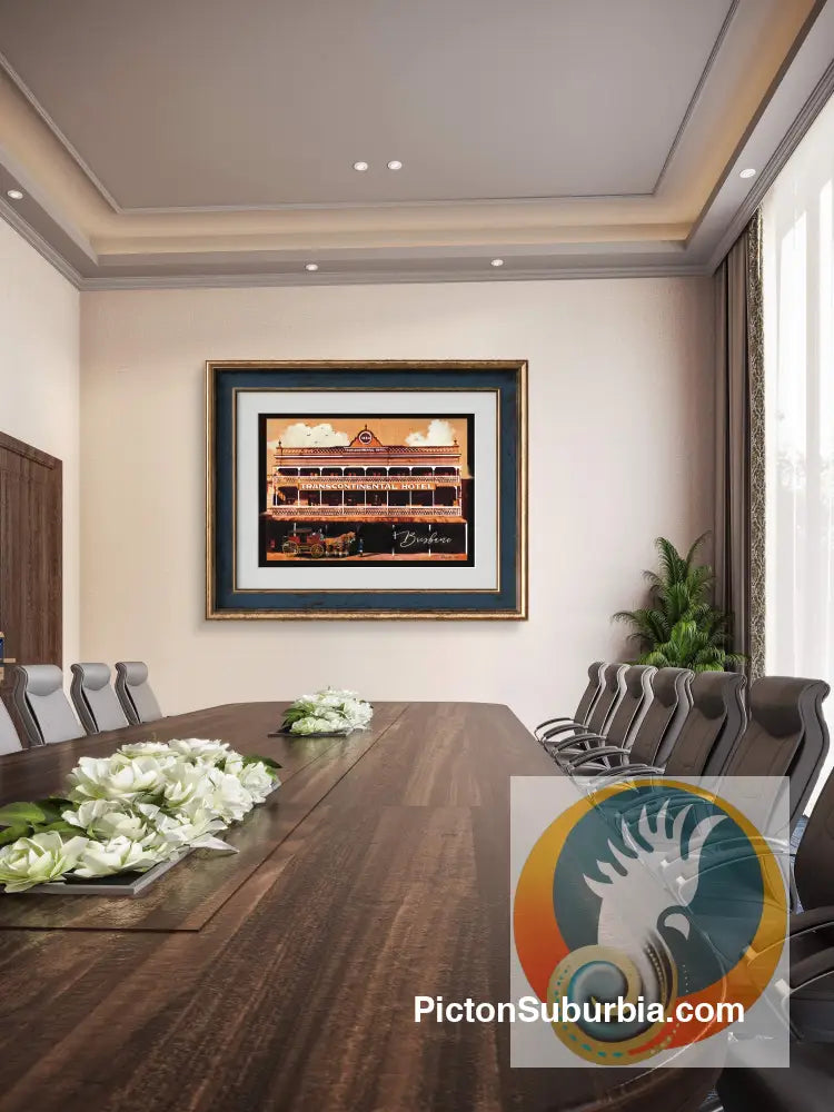 Brisbane CBD: Transcontinental Hotel 1884 Art print - Art Print