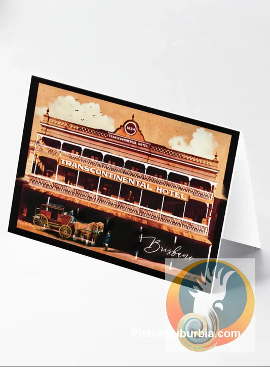 Brisbane CBD: Transcontinental Hotel - Greeting card Pack / Set of 5 - Physical good